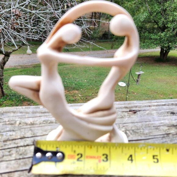 Abstract Dancing Couple Resin Sculpture Signed Jart Brutalist Modernist Style 7 - Picture 3 of 10